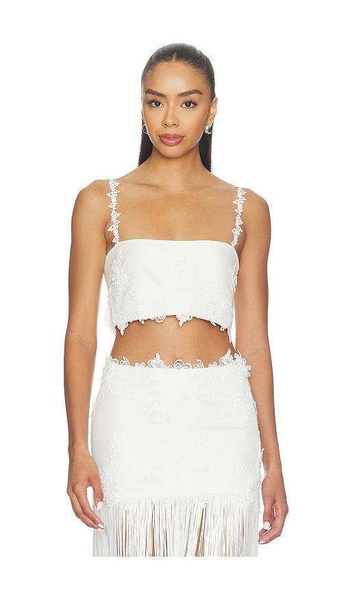 retrofete dextra top in white. - size l (also in s, m, xl)