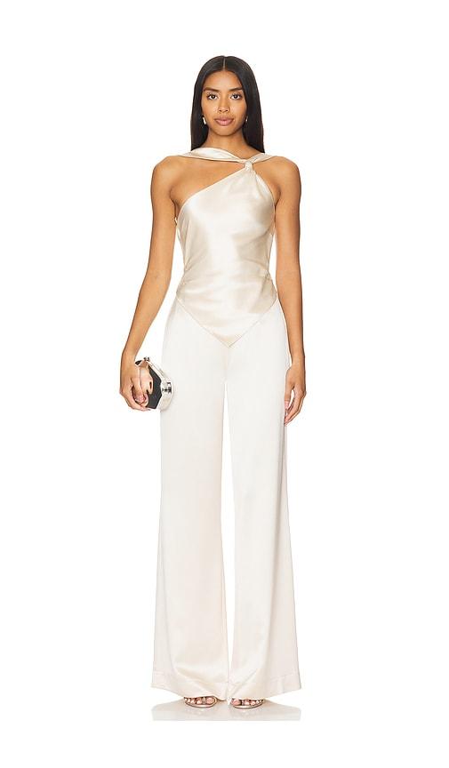 retrofete ensley jumpsuit in cream. - size l (also in s, m, xl)
