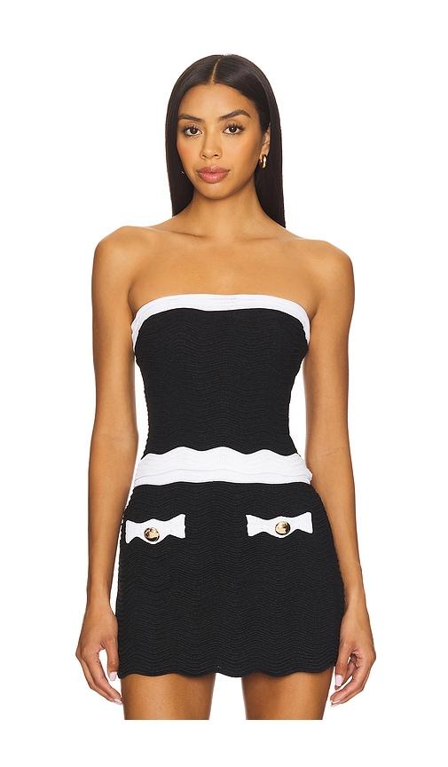 retrofete hart knit top in black. - size l (also in m, s, xl)