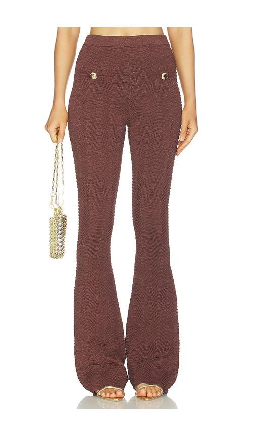 retrofete joliet knit pant in chocolate. - size l (also in s, m, xl)