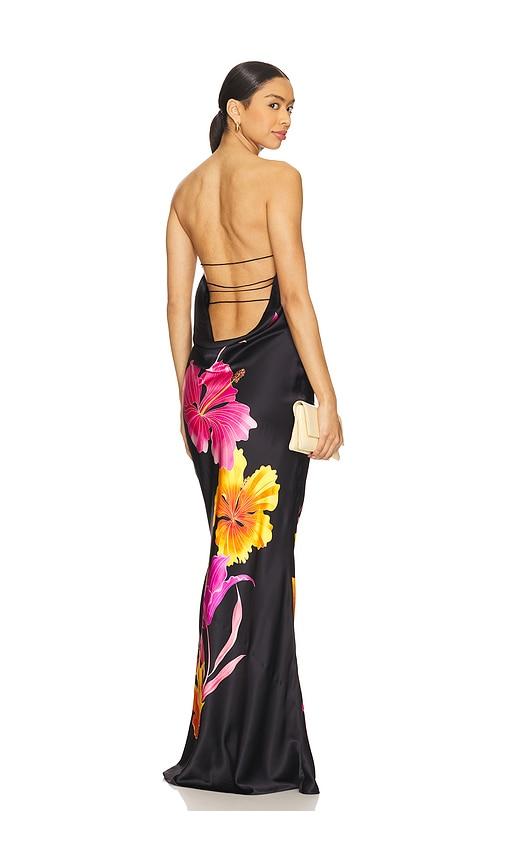 retrofete keaton silk dress in black. - size l (also in m, s, xs)