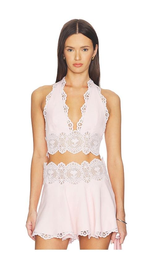 retrofete kismet top in pink. - size l (also in xs, s, m, xl)