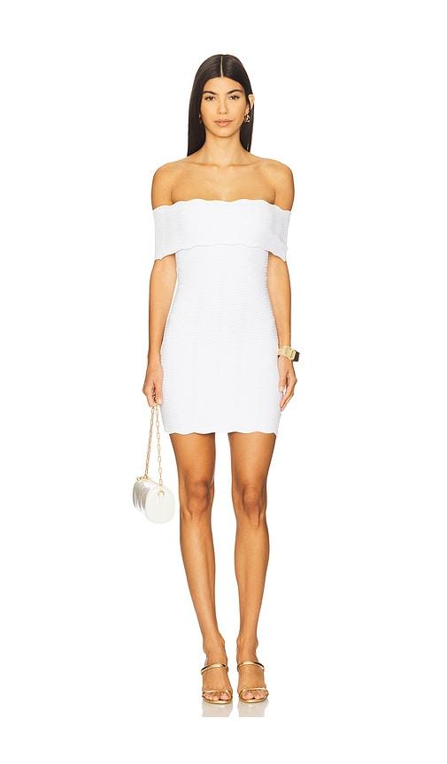 retrofete laighton knit dress in white. - size l (also in s, m)