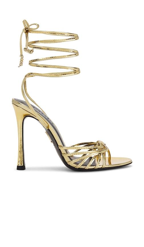 retrofete lucio heel in metallic gold. - size 37 (also in 36, 38, 39, 40)