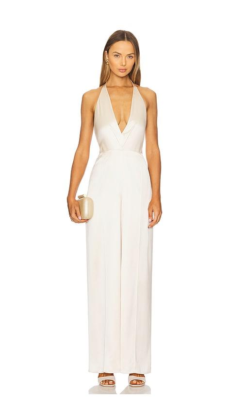 retrofete margaux jumpsuit in beige. - size l (also in s, xs)