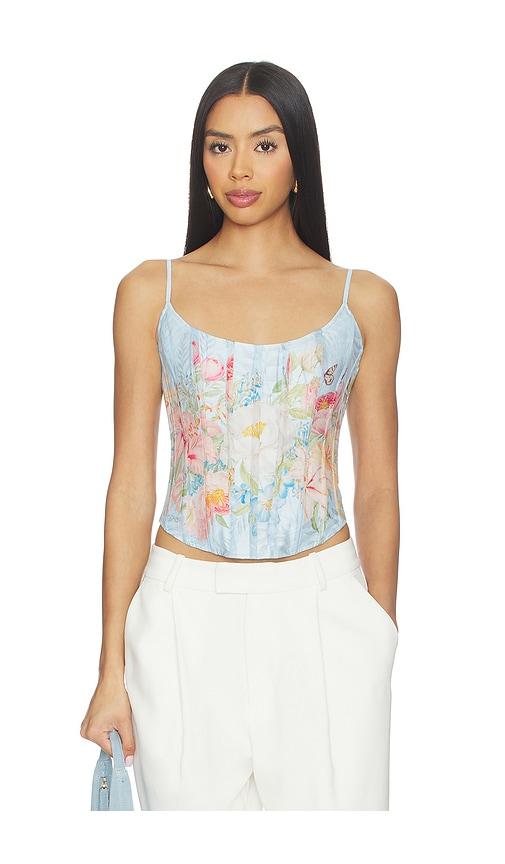 retrofete moxie top in blue. - size m (also in s)
