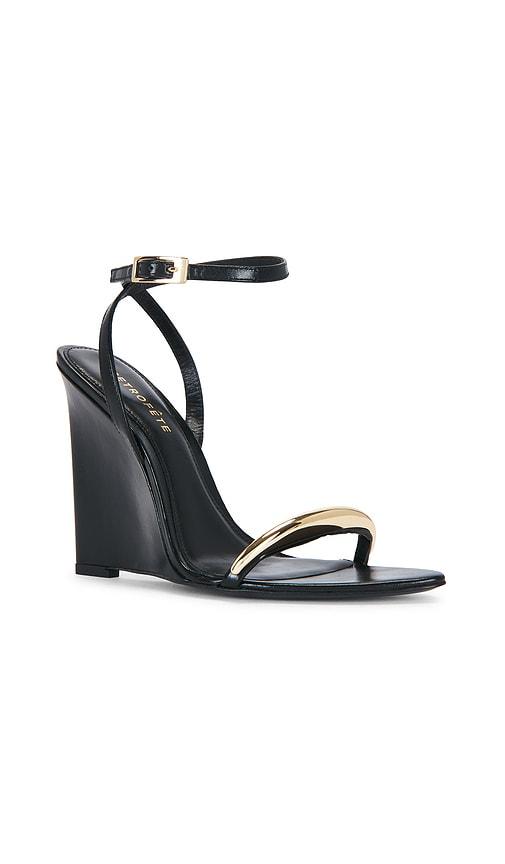 retrofete nola wedge sandal in black. - size 36 (also in 36.5, 38.5, 40)