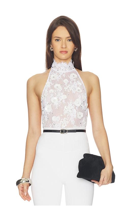 retrofete saga lace bodysuit in white. - size l (also in s, m)
