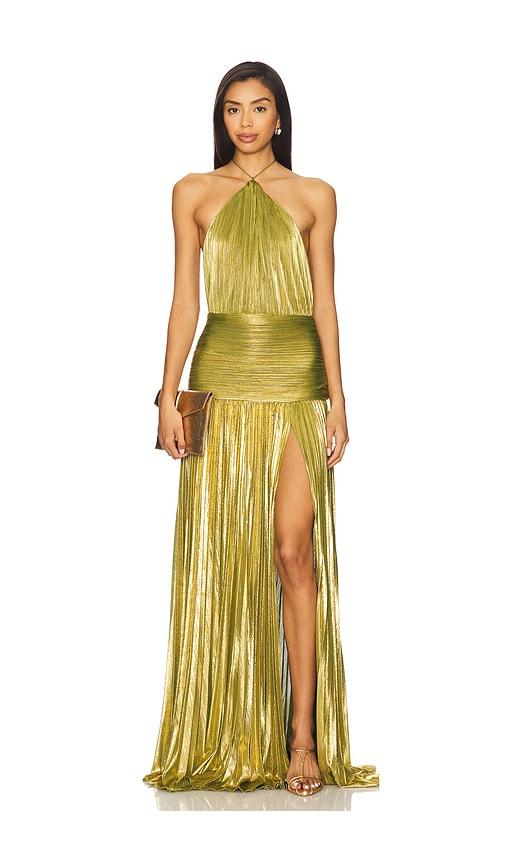 retrofete thalia dress in green. - size l (also in m, xl)