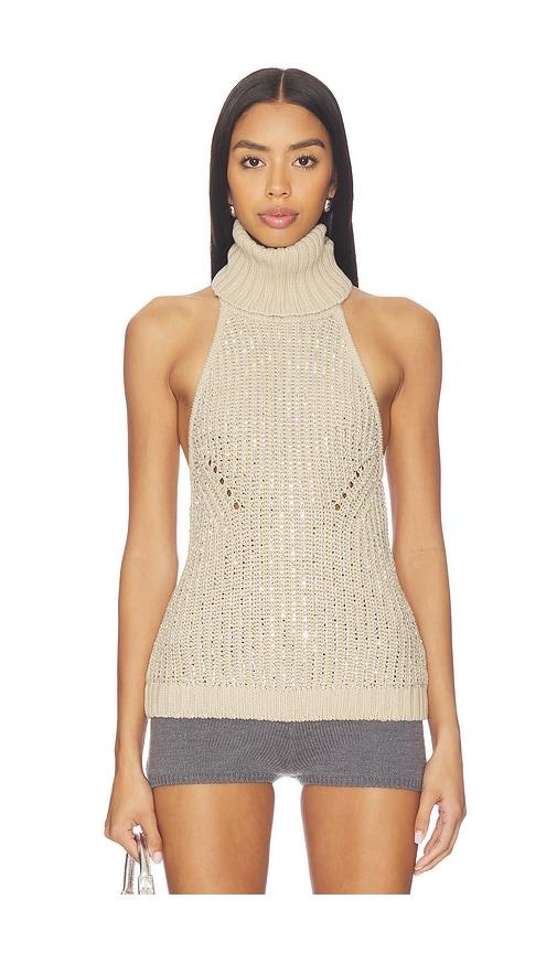 retrofete veneta top in tan. - size l (also in m, s, xl, xs)