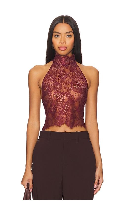 retrofete violet top in wine. - size l (also in m, xl)