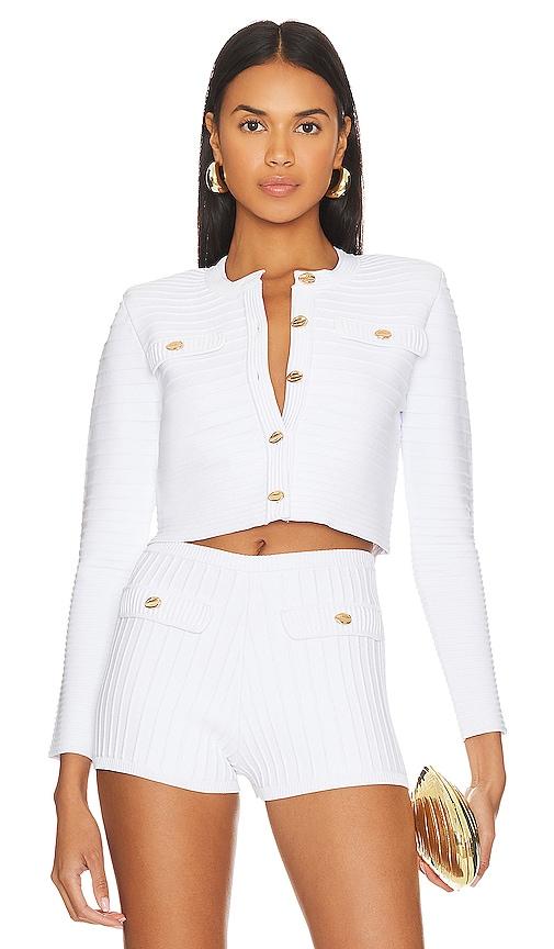 retrofete yolanda cardigan in white. - size l (also in m)