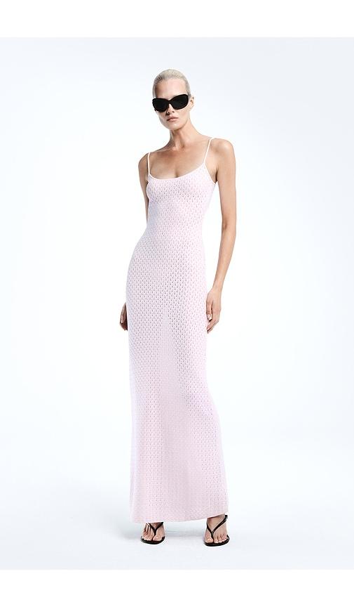 revolve los angeles chanthal lace stitch gown in pink. - size l (also in xs, s, m, xl)