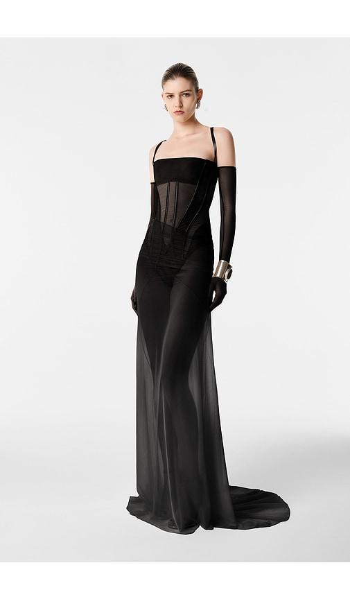 revolve los angeles eliza gown in black. - size s (also in xs)