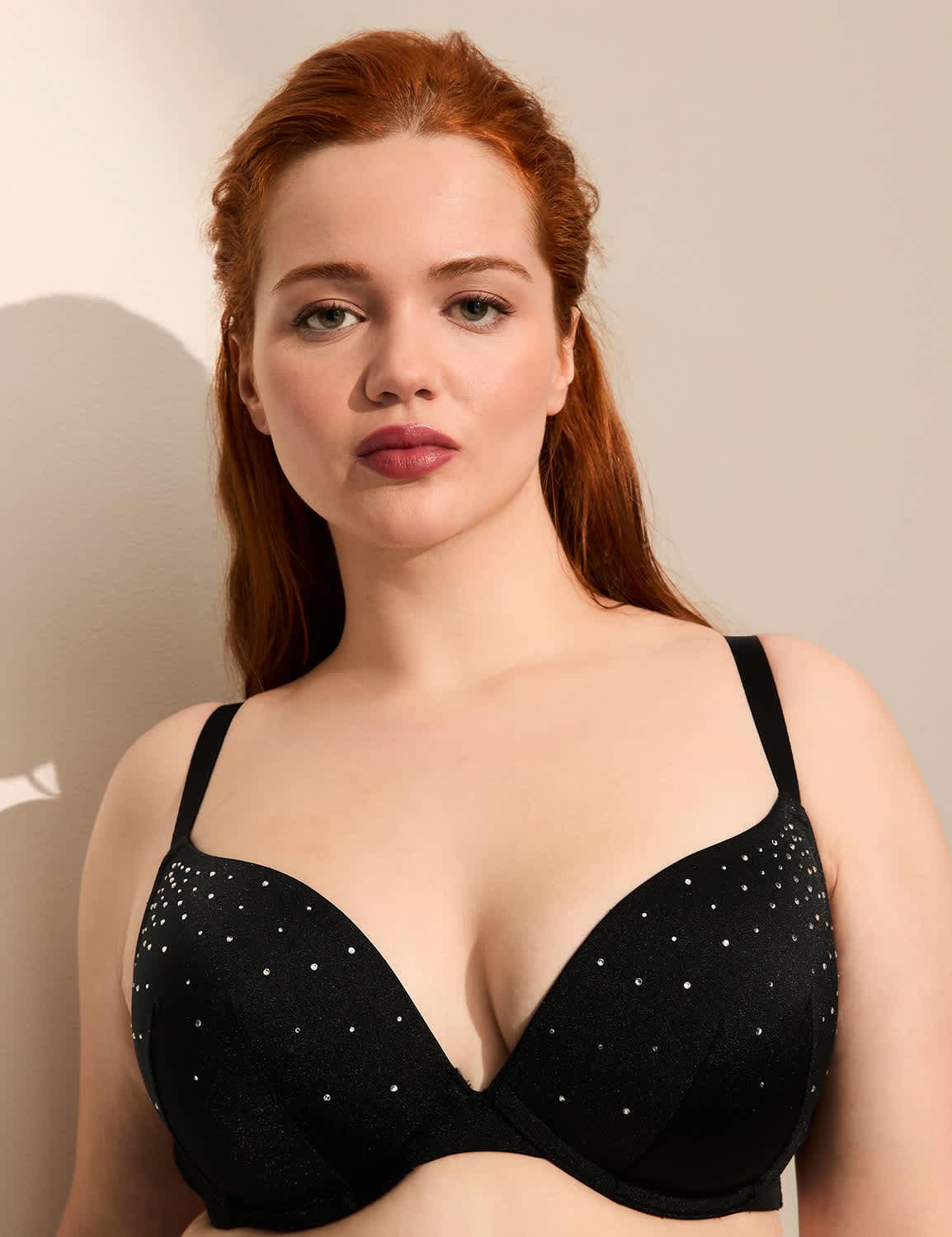 rhinestone boost plunge bra