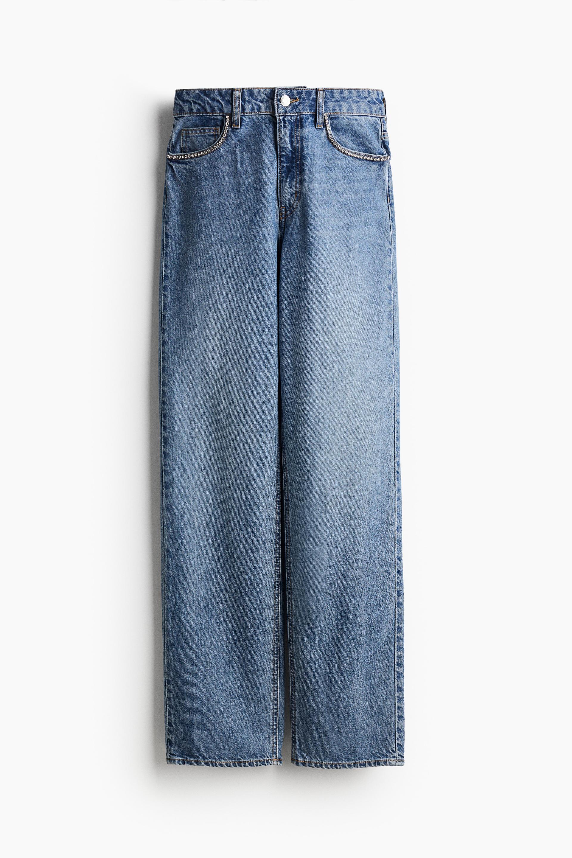 rhinestone-embellished jeans