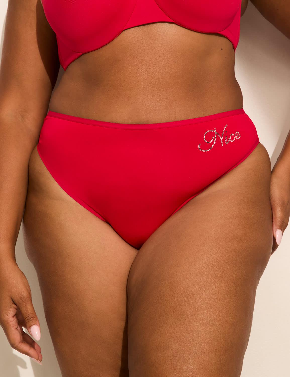rhinestone french cut brief panty