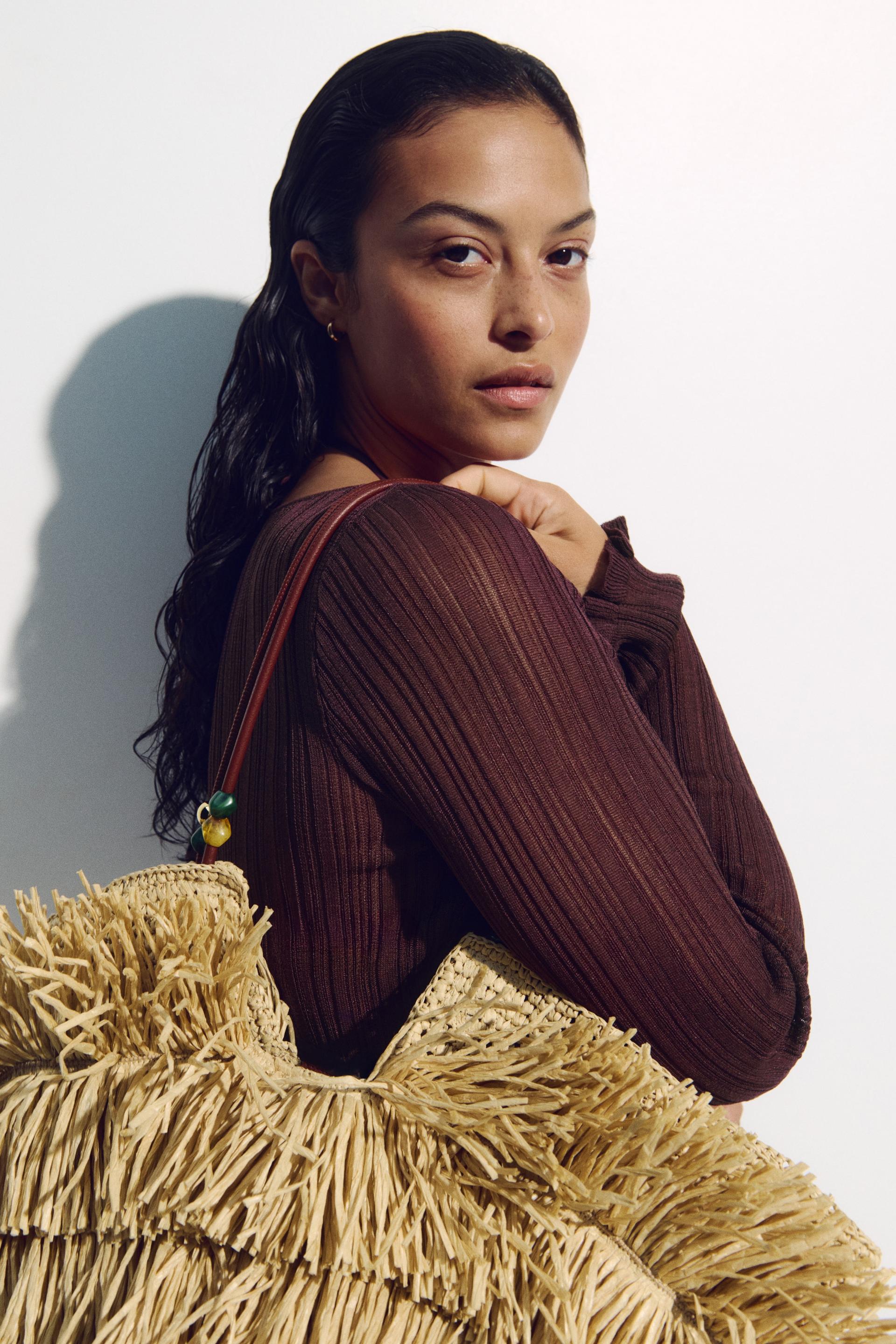 rib-knit beach dress