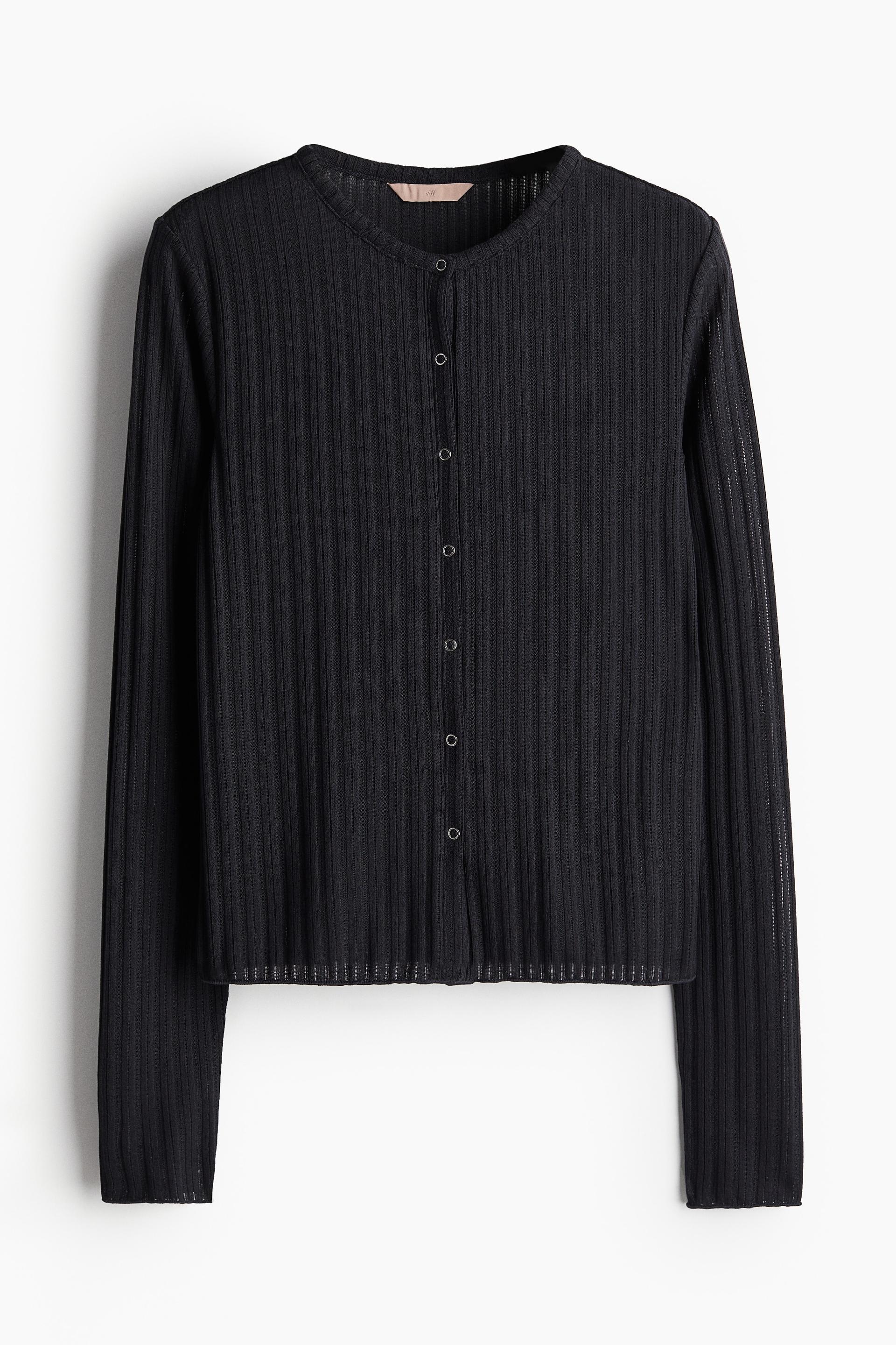 rib-knit cardigan