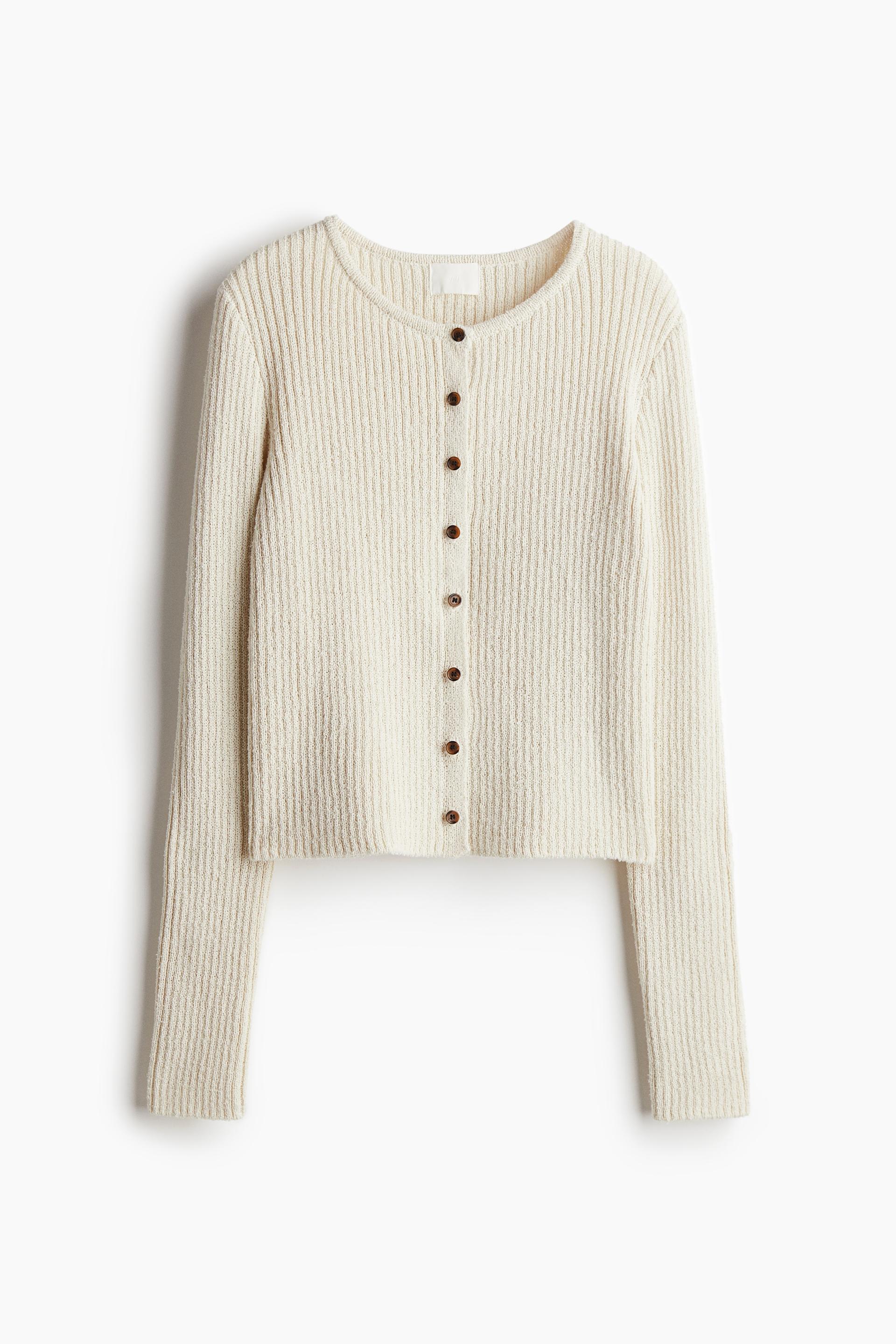 rib-knit cardigan