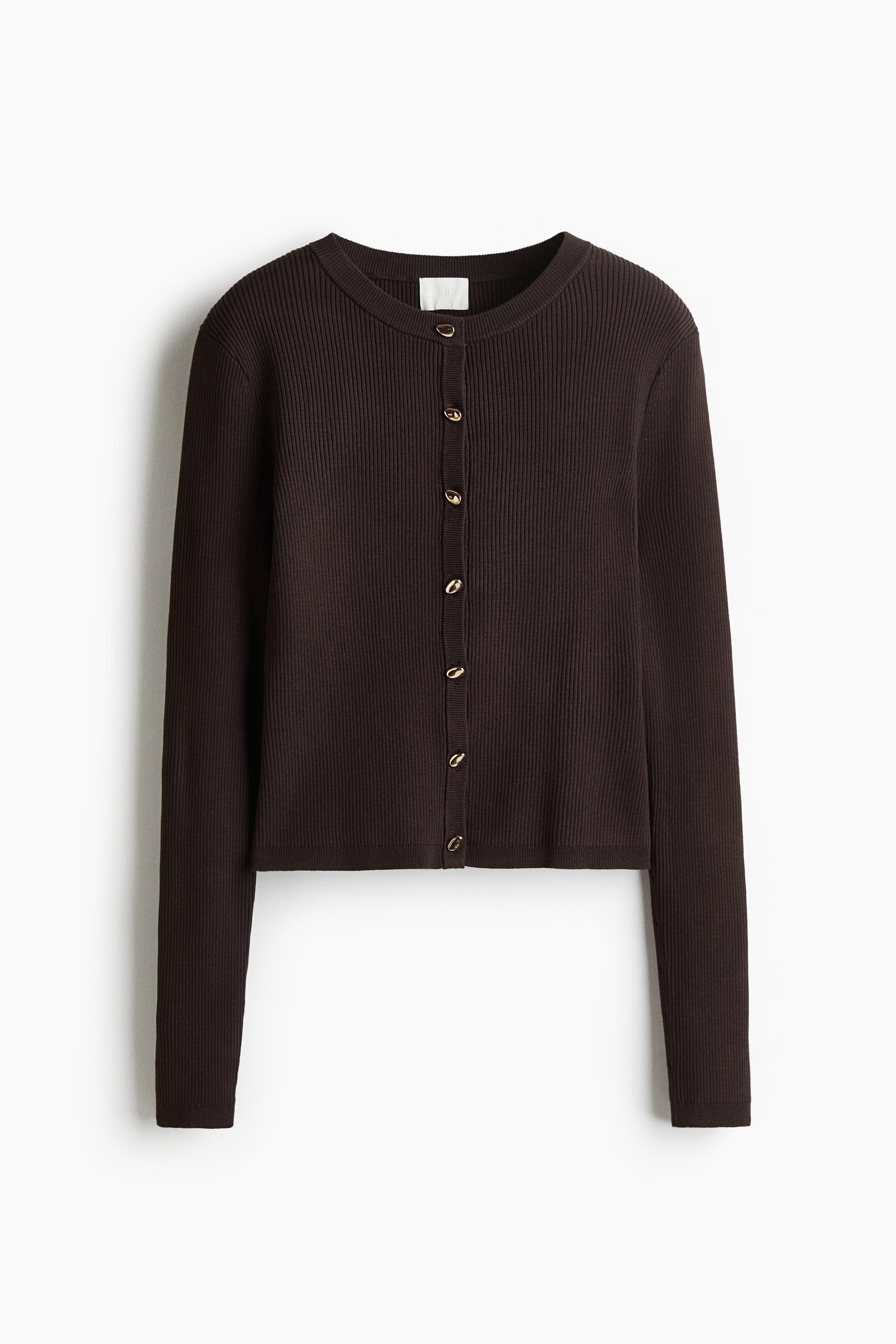 rib-knit cardigan
