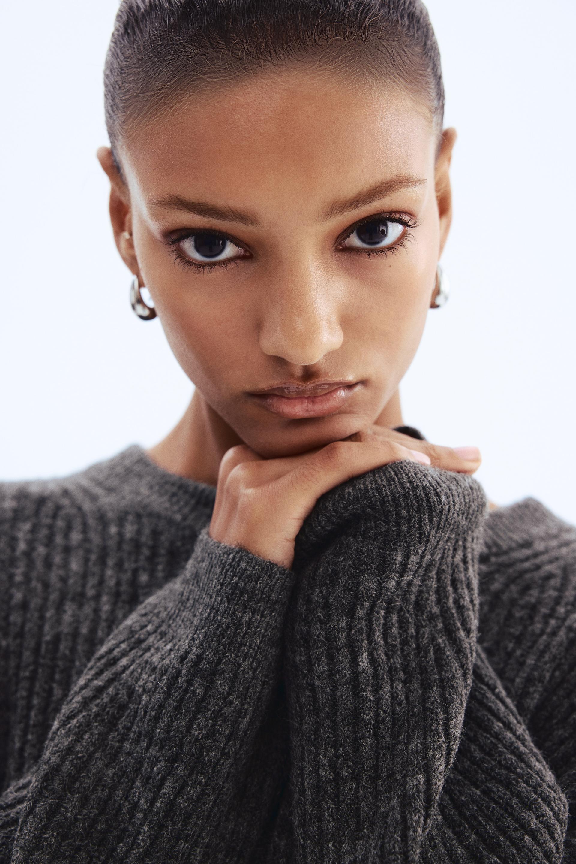 rib-knit sweater