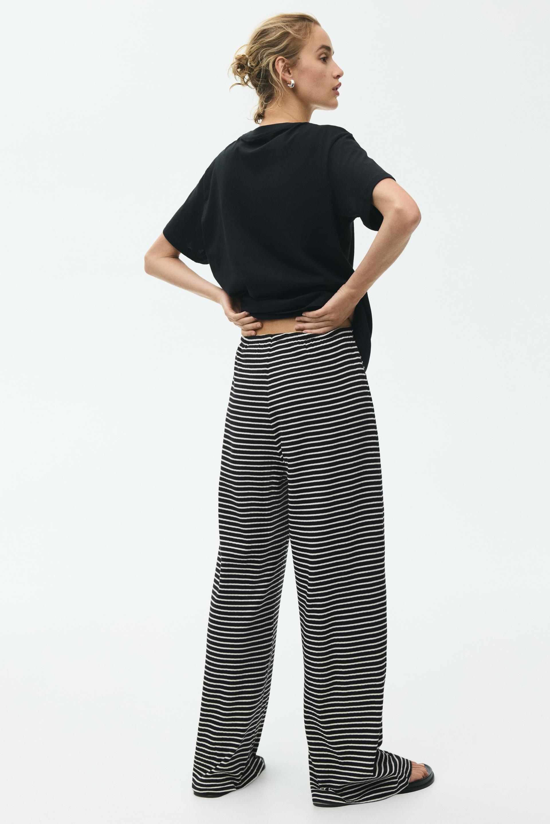 ribbed drawstring pants