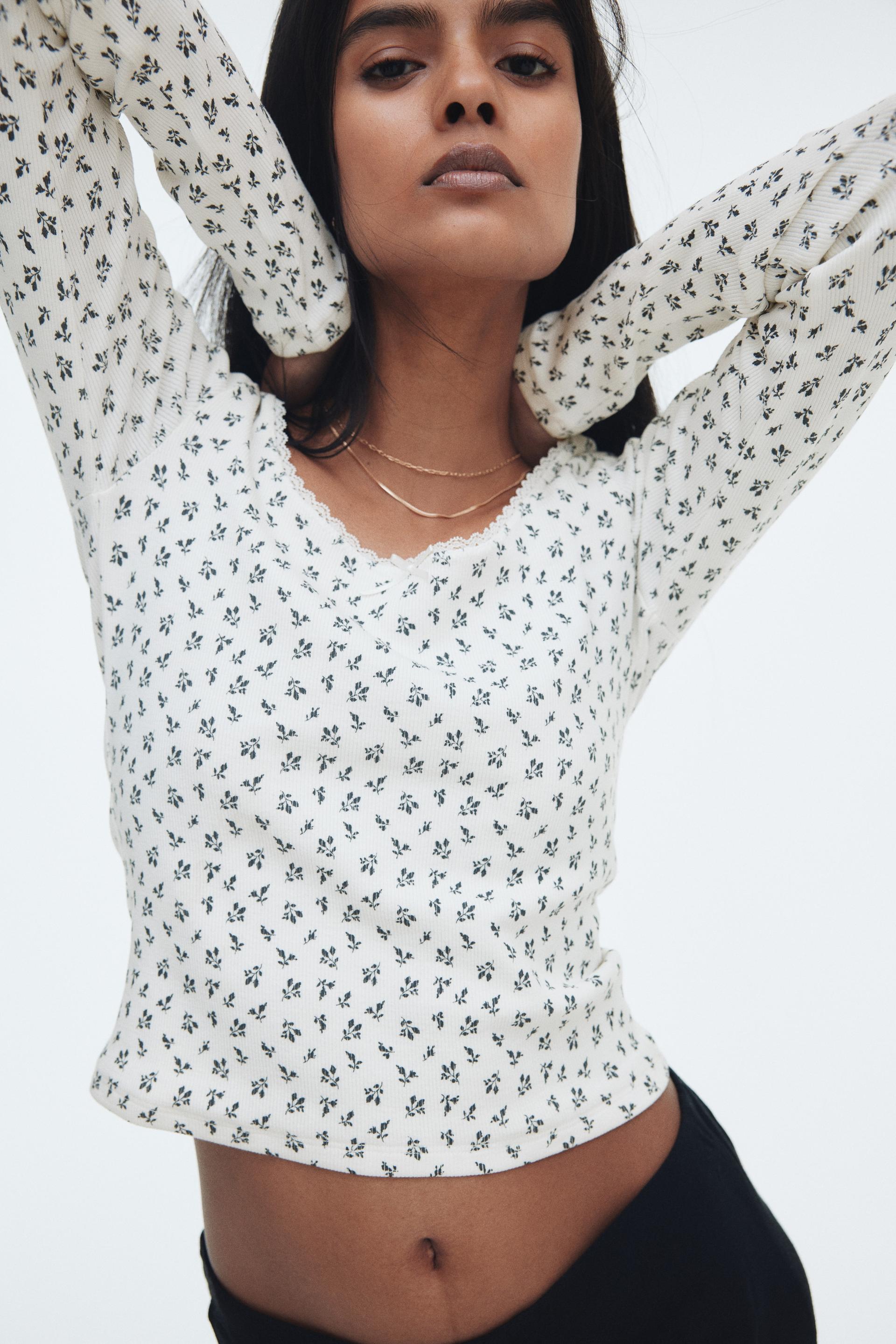 ribbed jersey top