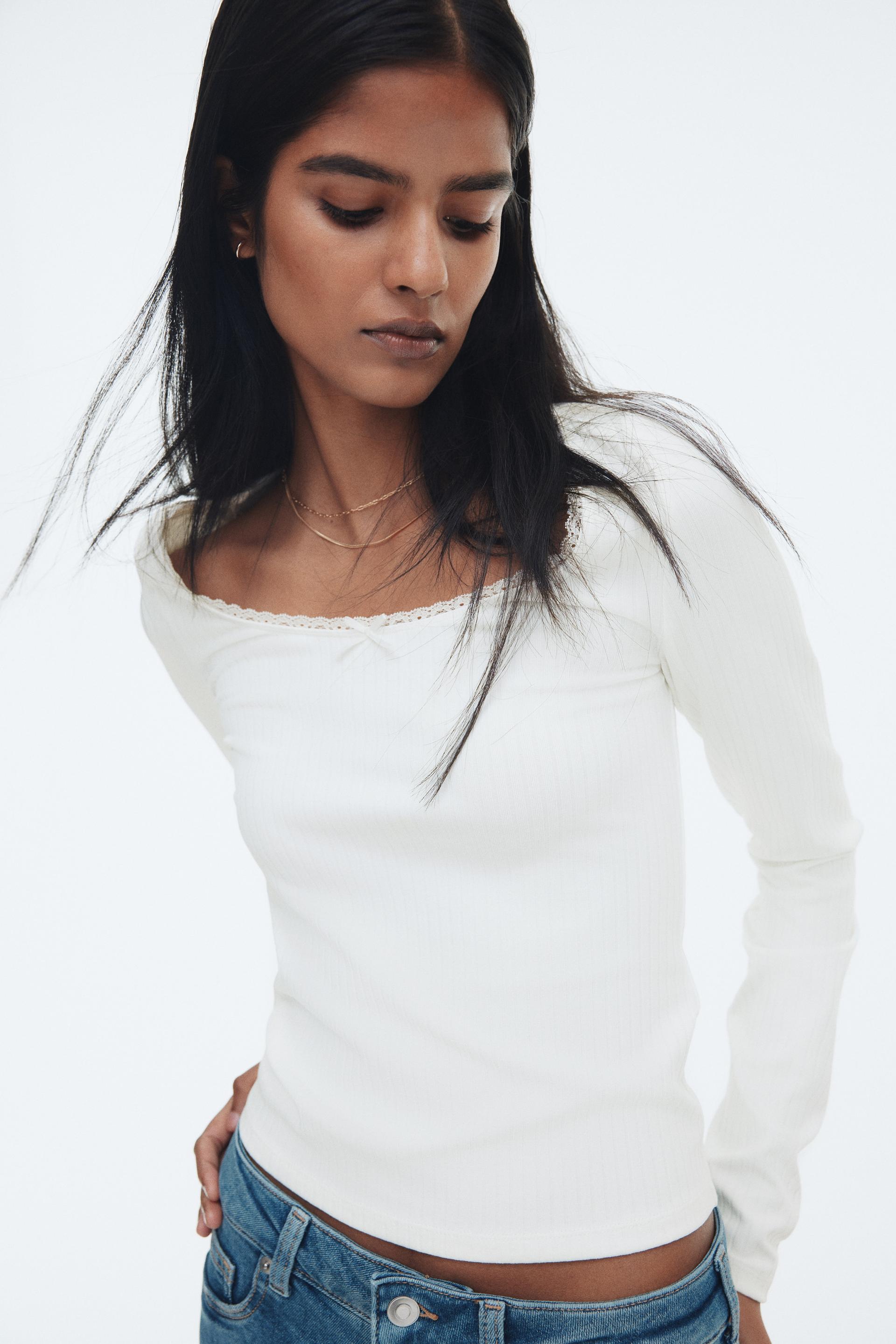 ribbed jersey top