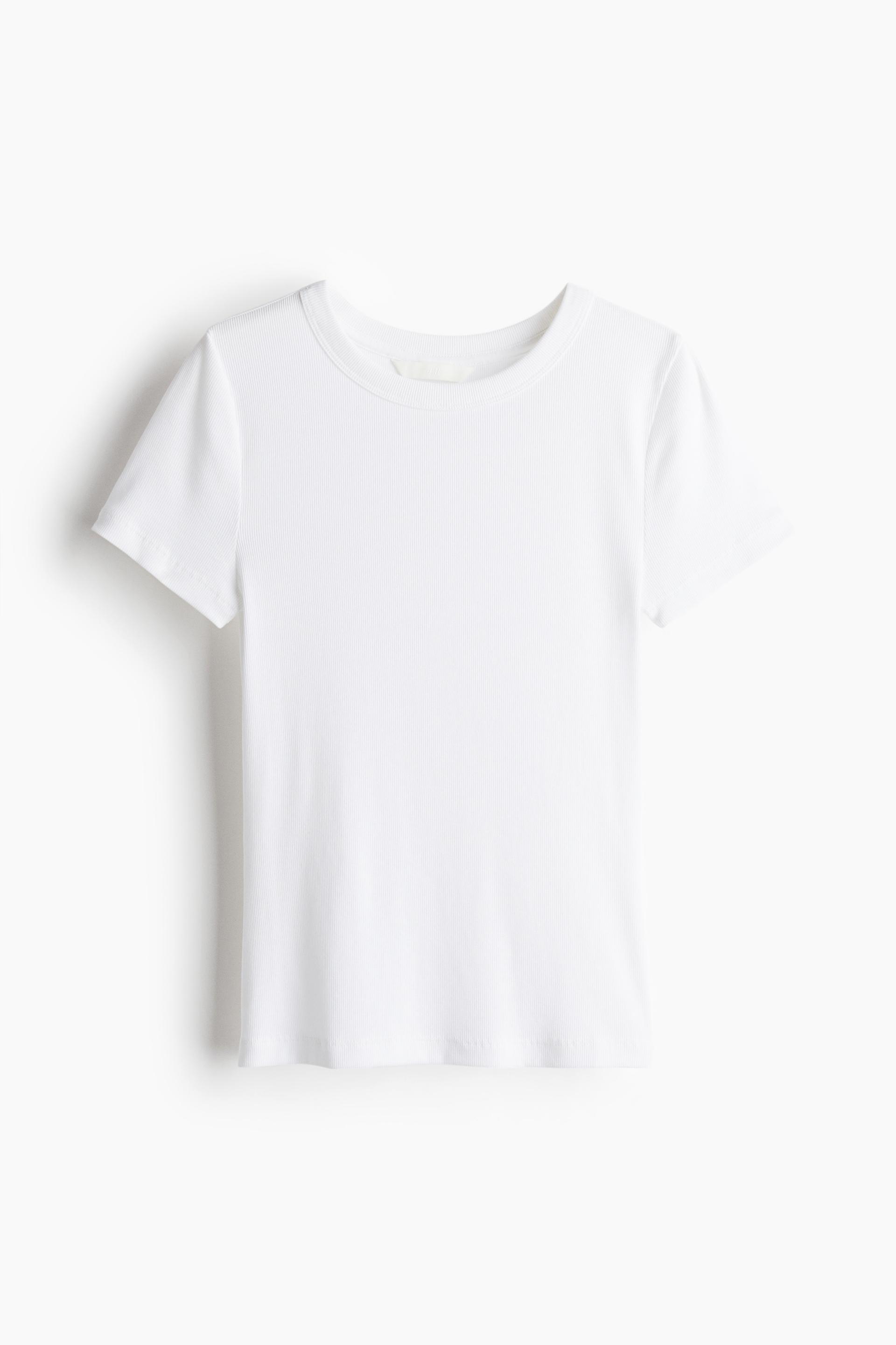 ribbed modal-blend t-shirt