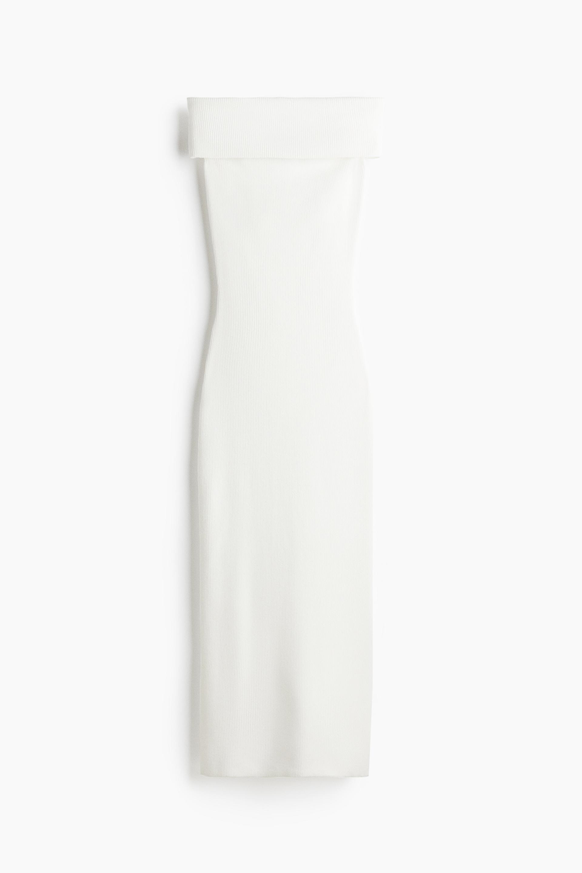ribbed off-the-shoulder dress