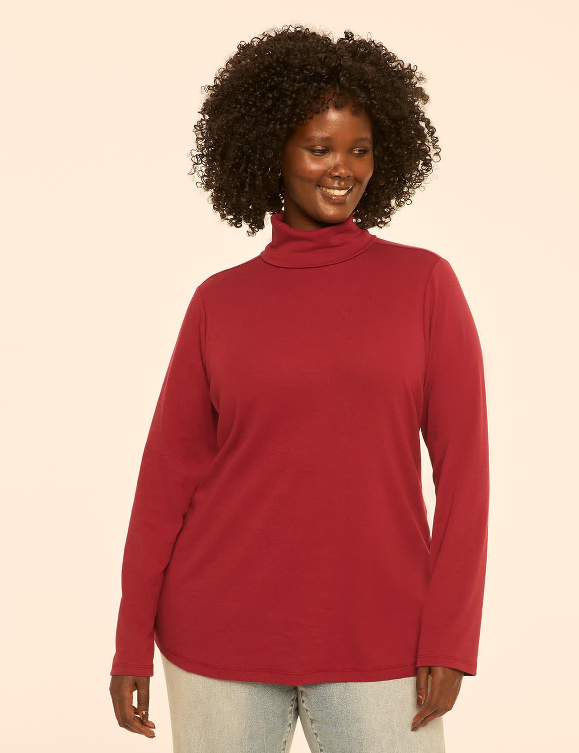 ribbed turtleneck top
