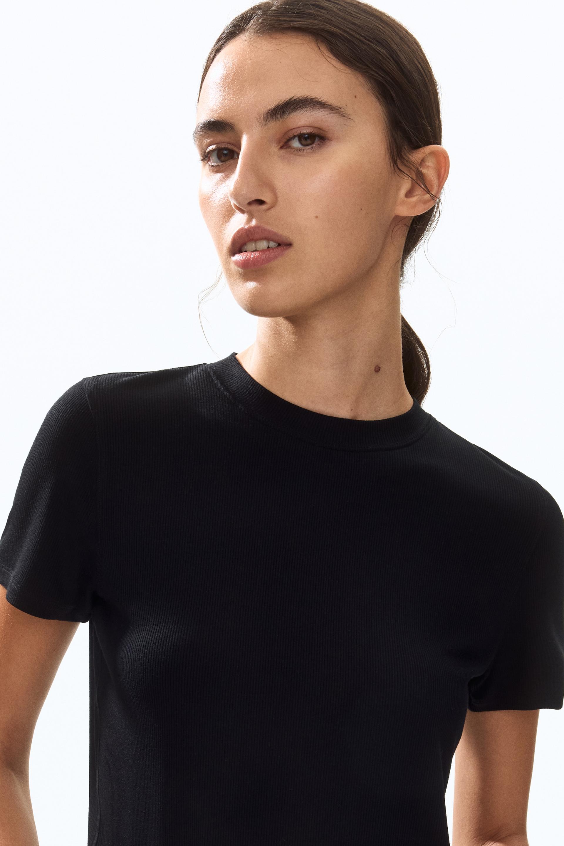 ribbed viscose t-shirt