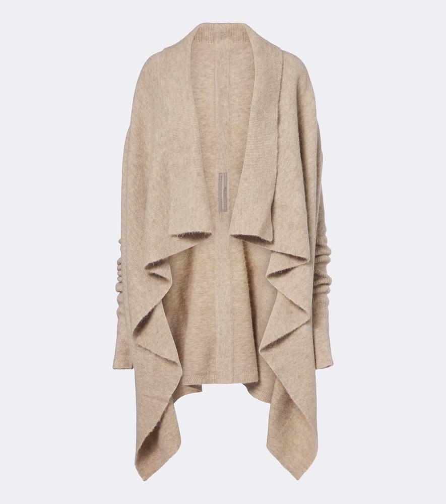 rick owens alpaca and wool-blend cardigan