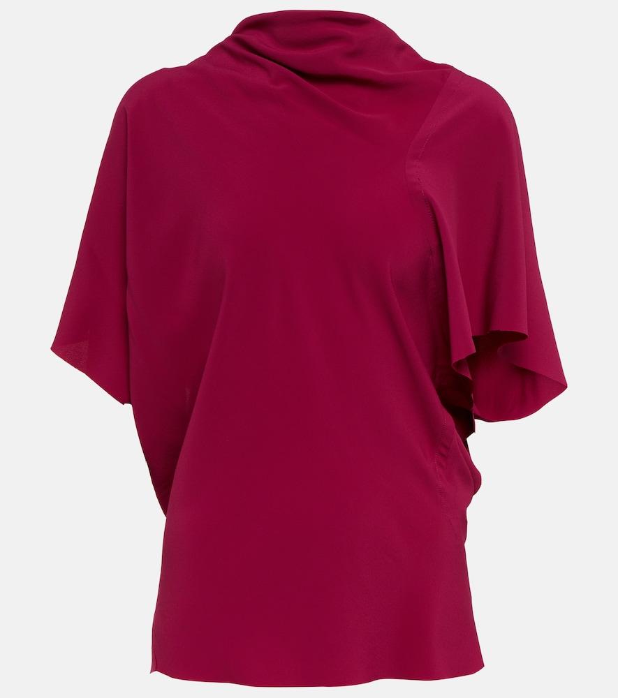 rick owens asymmetrical silk-blend top