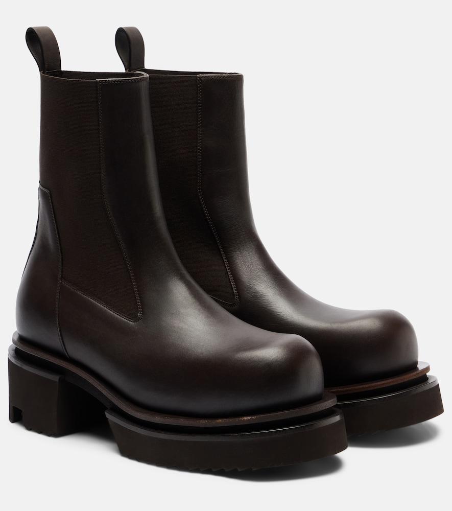 rick owens beatle 60 leather platform chelsea boots