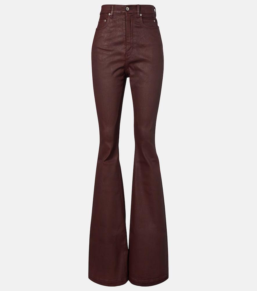 rick owens bolan high-rise bootcut jeans
