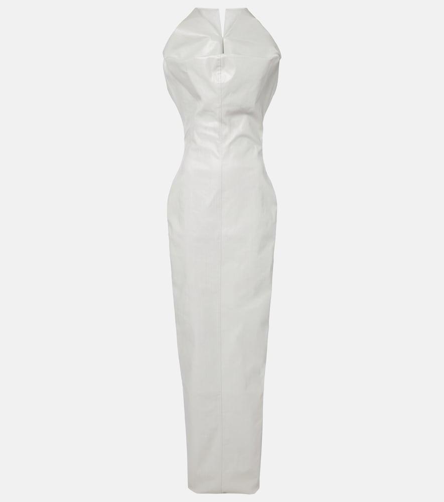 rick owens coated canvas gown