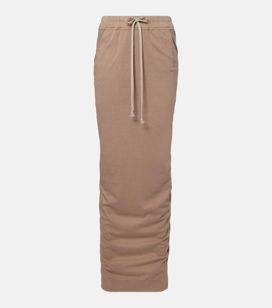 rick owens cotton jersey maxi skirt