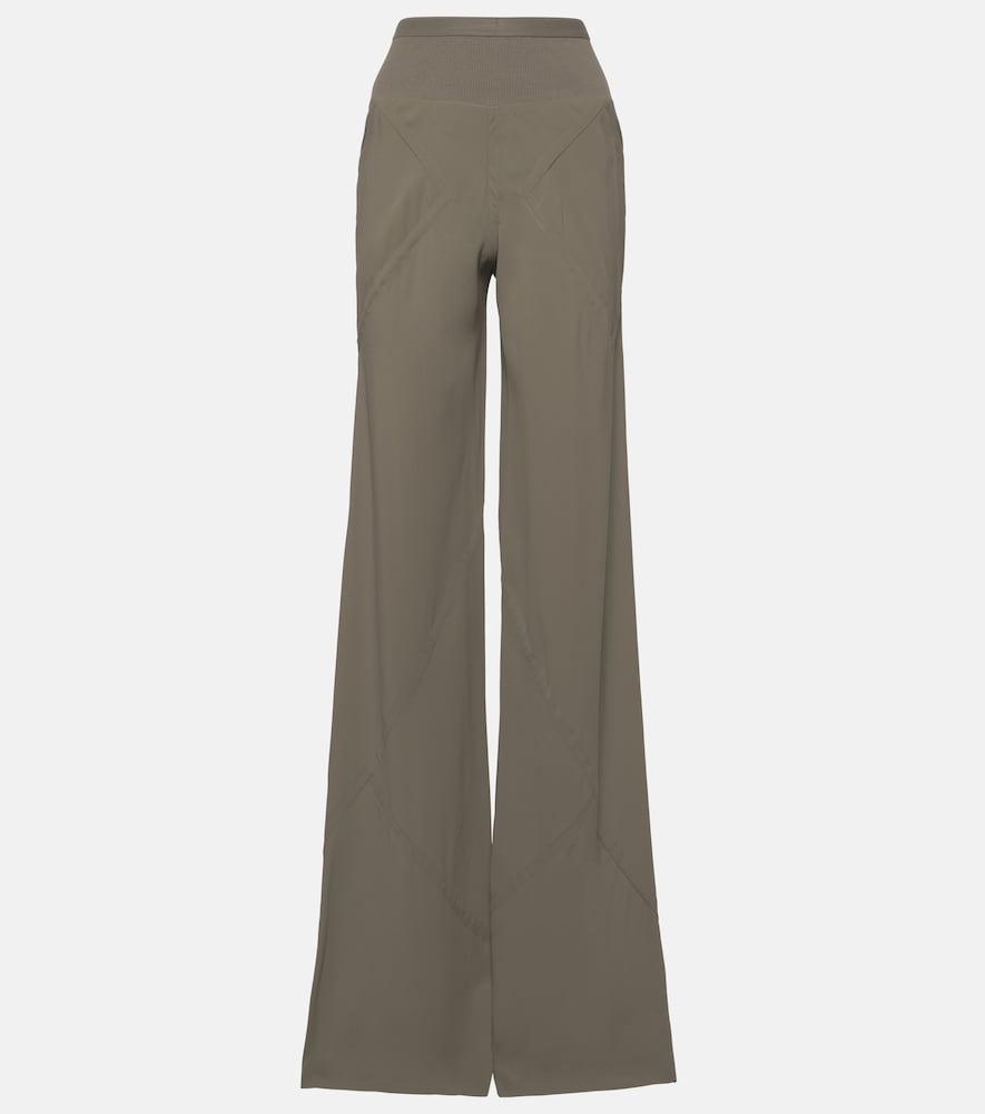 rick owens crêpe wide-leg pants