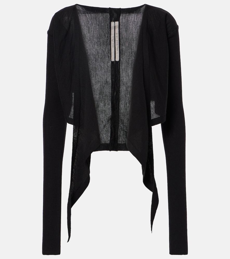 rick owens cropped virgin wool sweater