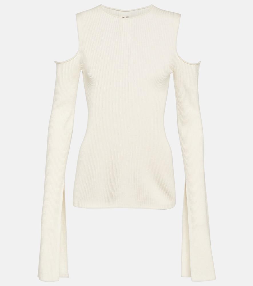 rick owens cutout virgin wool top