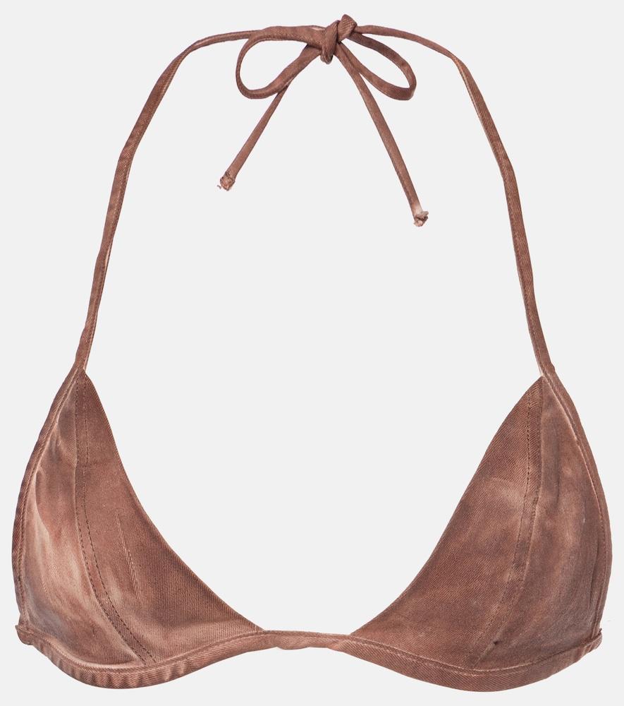 rick owens denim bra top