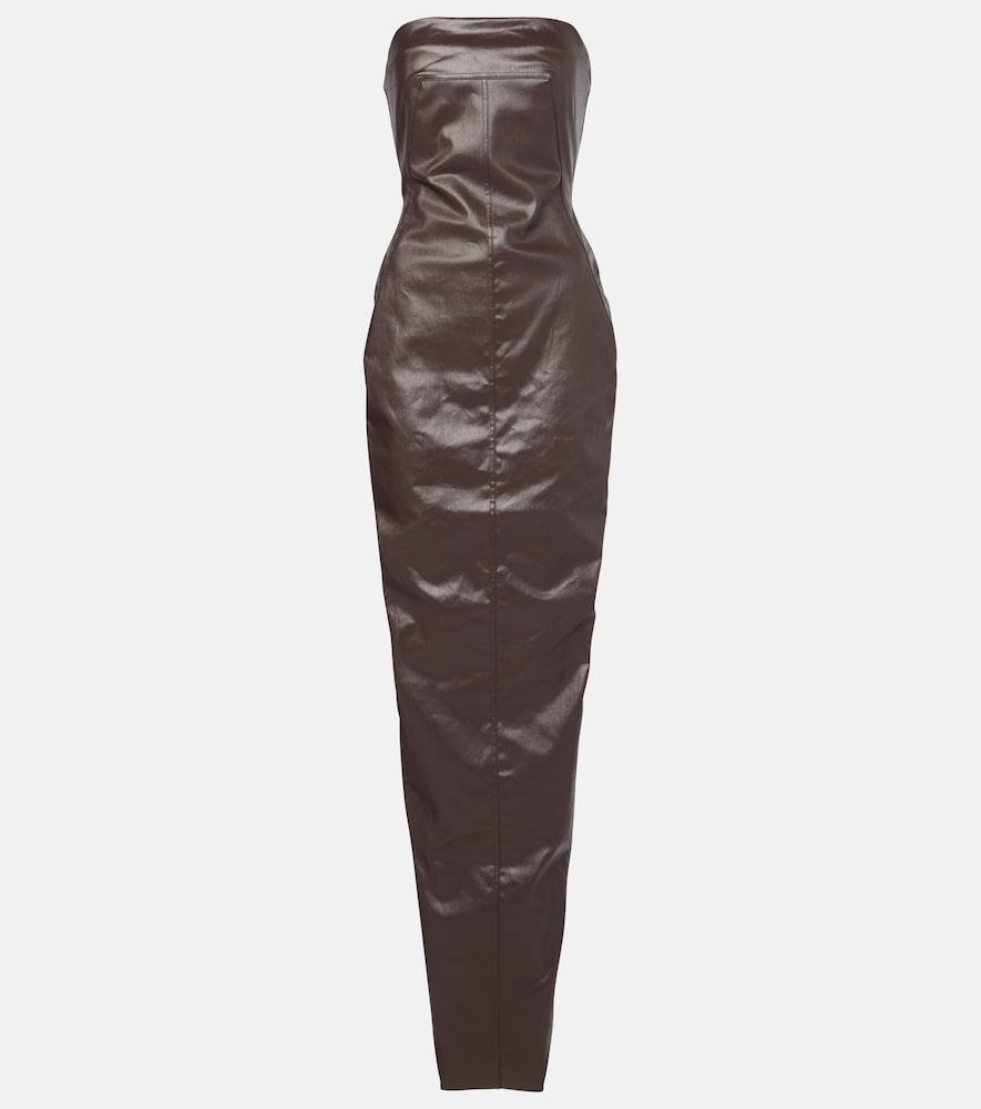rick owens denim bustier gown