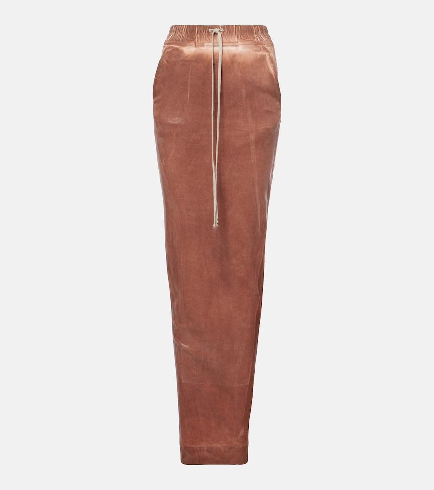 rick owens denim maxi skirt