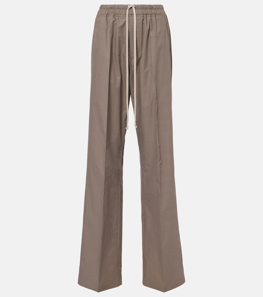 rick owens dietrich cotton wide-leg pants
