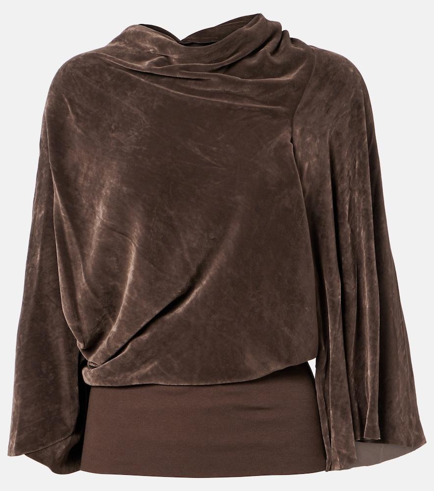 rick owens draped crêpe top