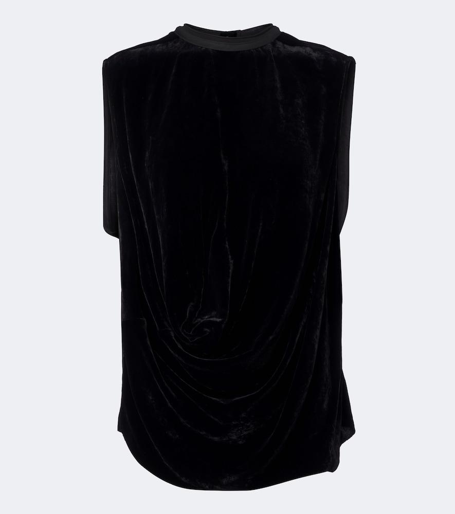 rick owens draped velvet top