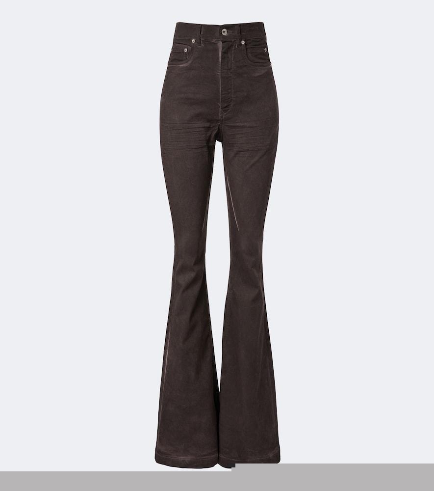 rick owens drkshdw bollan bootcut jeans