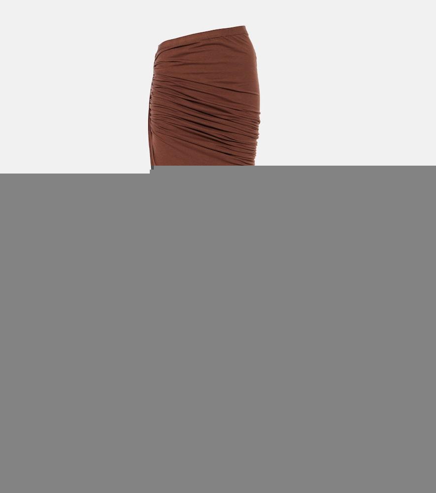 rick owens drkshdw edfu cotton jersey maxi skirt